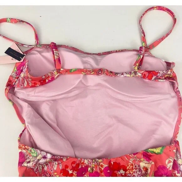 Victoria's Secret Pink Floral 1 Piece Swimsuit Large - Picture 6 of 12
